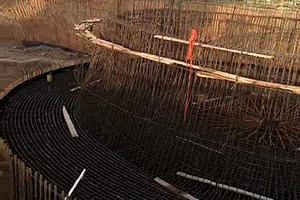 益阳砼烟囱新建施工现场